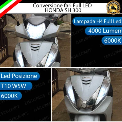 ELT KIT A LED HONDA SH 300 2011-2014 ANABBAGLIANTE ABBAGLIANTE H4 POSIZIONE T10