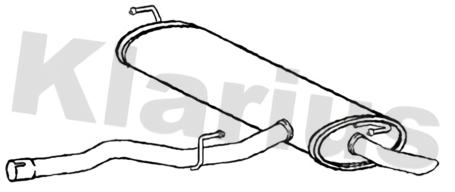 Klarius rear muffler fits Nissan x-trail 1.6 13> DN772X