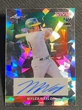 2023 Leaf Vivid GRAY CRYSTAL ROOKIE AUTO Myles Naylor 8/9