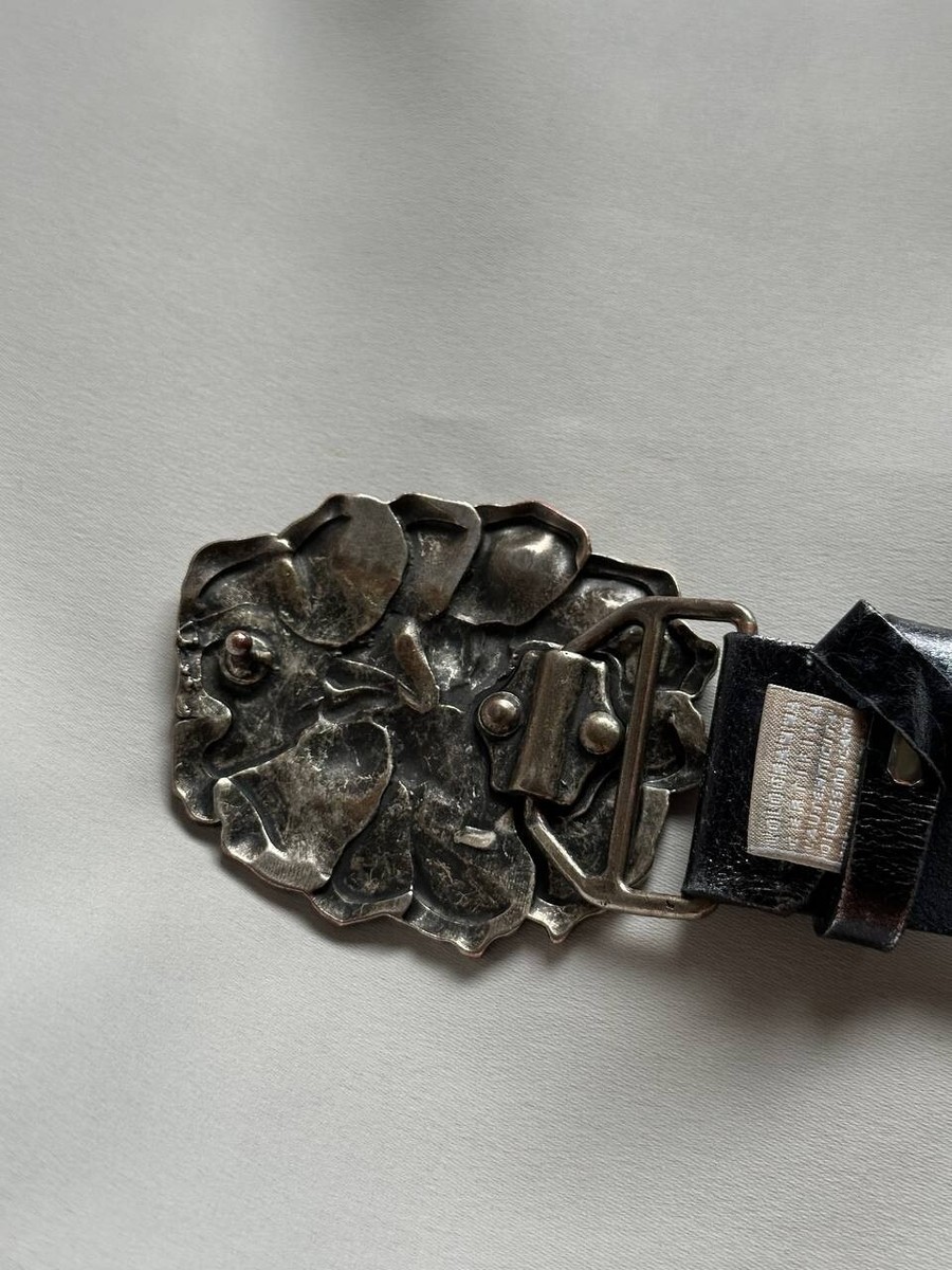 小物 john galliano belt John Galliano Belt / Designer Belt / Black Leather Belt