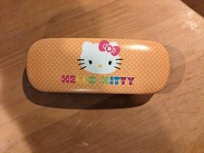 Sanrio Hello Kitty Glasses case Orange Polka Dots Rainbow