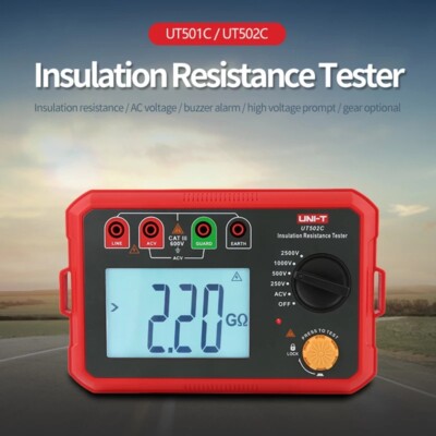 UNI-T Digital Megger Insulation Resistance Tester Ohmmeter Megometer 1KV 5G-20GΩ