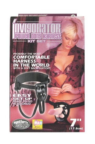 Strap On Dildo Vibrator Suction Cup Invigorator Power Dong Harness - 7 Inch - Picture 4 of 4