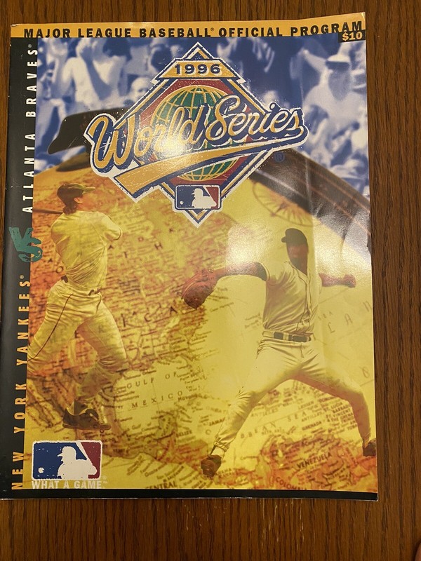 Vintage 1996 World Series Program UNSCORED New York Yankees Vs. Atlanta Braves
