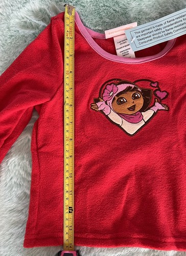 NWT Dora The Explorer Sleep Pajama Top Sz 4T Red Valentines - Picture 7 of 7