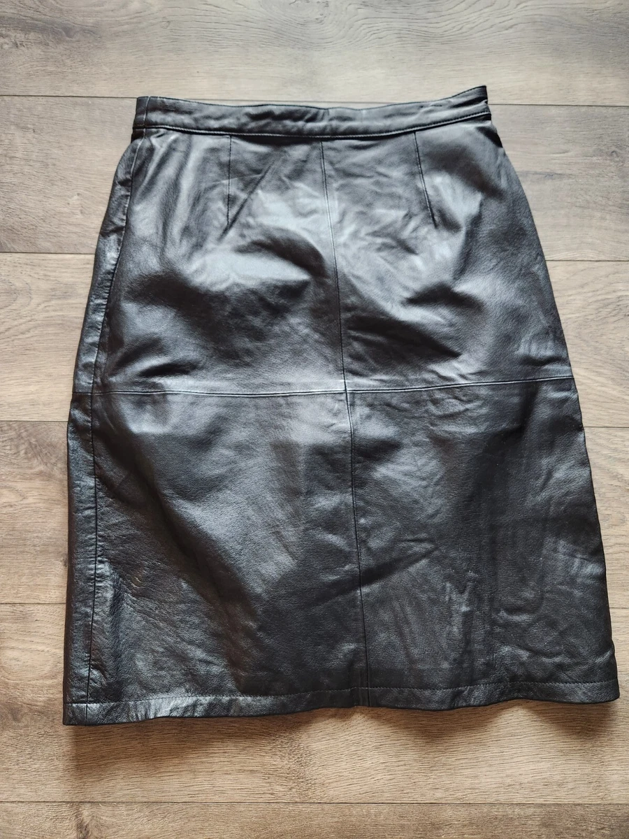 Black leather top skirt 16