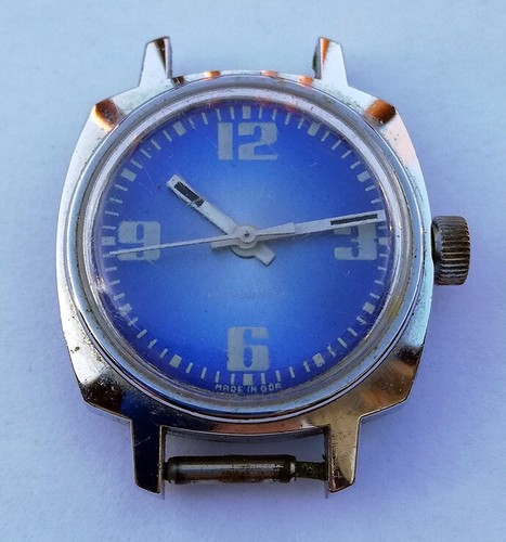 RUHLA Blau um 1960 - rare vintage DDR, GDR Armbanduhr , vintage Germany watch