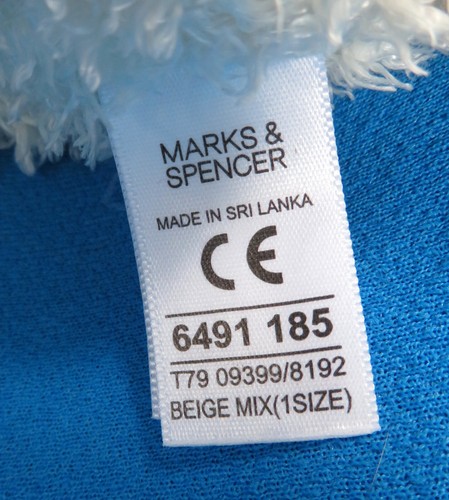 PICCOLO CANE CUCCIOLO FLOPPY lungo 6" crema e beige peluche peluche giocattolo morbido M&S MARKS & SPENCER - Foto 5 di 5