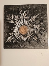 Reliefbild Silberdistel Gusseisen