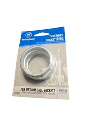 Westinghouse 70001 White Threaded Socket Ring For 2-1/4" For Medium Base Sockets