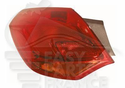 Feu arrière-gauche extérieur rouge pour Opel Astra J 3/5 portes 2012-2015