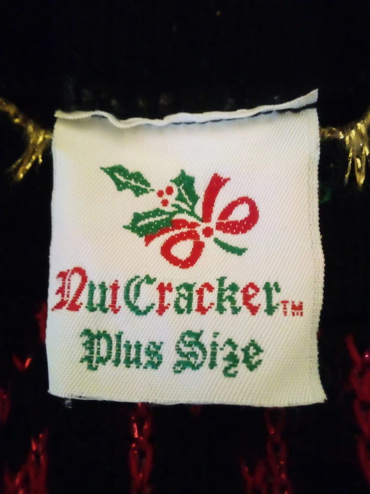 Suéter Pullover Cascanueces Vintage Años 80 90 Floral Navidad Talla Grande 2X Foto 3 de 4