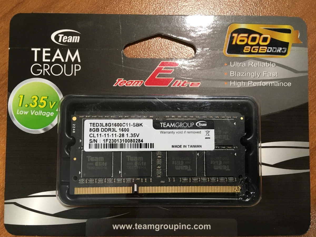 Team Group PC3-12800 (DDR3-1600) 8 GB Computer Memory (RAM) for 