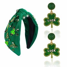 MEFINESHOW St.Patrick's Day Headbands Green 1 Count Pack of 1 ,