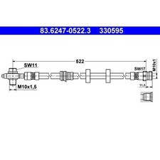 Flexible de frein Skoda ROOMSTER