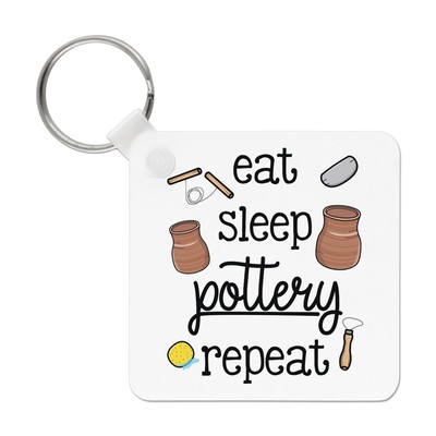 Eat Sleep Pottery Repeat Keyring Key Chain Funny Joke Potter Mum Mothers Day