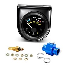 2 52mm Digital Water Temperature Gauge Kit With Tee Pipe 40-120 100-250
