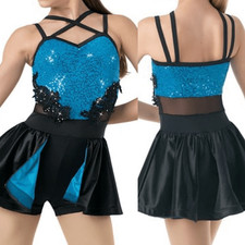 WEISSMAN Dance Costume blue jazz tutu sequin AIN'T NO OTHER MAN 10582 SA adult