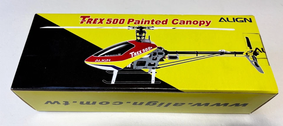Align T-Rex 500 RC Helicopter Canopy Red & Yellow Fiberglass H50002T NIB - Image 2 of 4