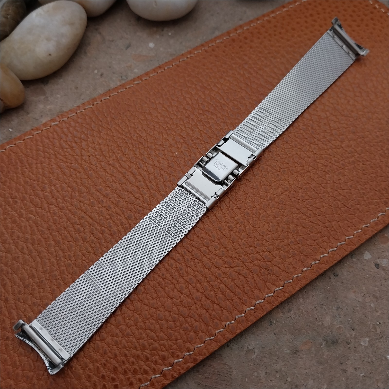 17.2mm Accutron Stainless Steel Mesh Kreisler nos 1960s Vintage Watch Band