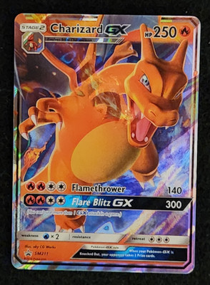 2019 Pokémon SM Black Star Promo Charizard GX #SM211 EX-NM