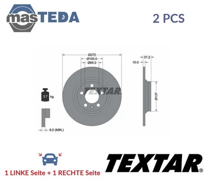 92315303 BREMSSCHEIBEN SATZ HINTEN TEXTAR 2PCS NEU OE QUALITÄT - Bild 1 von 4