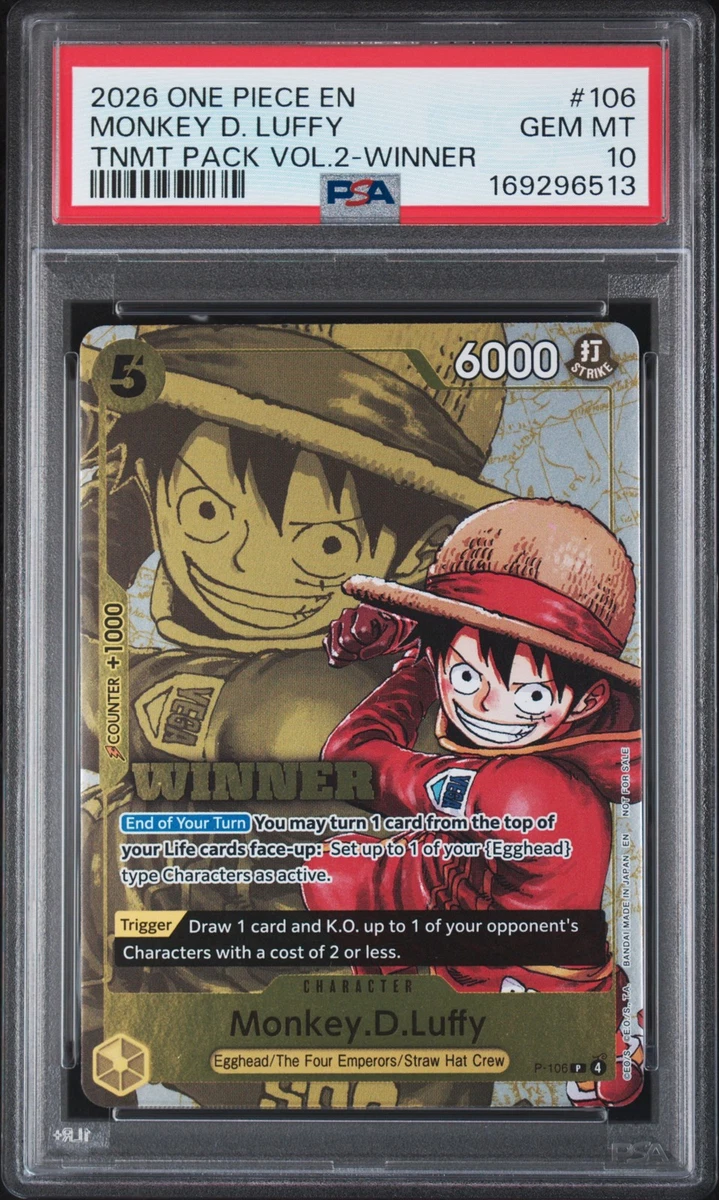 Monkey.D.Luffy P-106 One Piece Promotion Cards | eBay