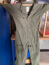 CWU-27/P US Military Flyers Coveralls Green Nomex Flight Suit Pilot Mens 42 L