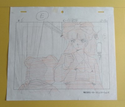 La Blue Girl (1993) Anime Produktion Grobe Skizze Zeichnung #1