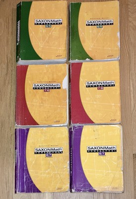 (Damaged, READ!) Saxon Math Student Textbooks & Solutions Manuals (65, 76, 87)