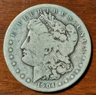 1904-S Morgan Silver Dollar-About Good