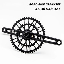 Road Bike Crankset 165170175mm Crank 46-30t48-32t Double Chainring 12-speed Road Bike Crankset 165170175mm Crank 46-30t48-32t Double Chainring 12-speed