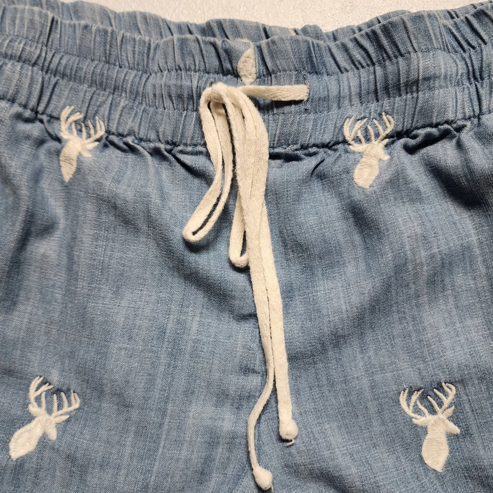 Шорты женские Judith March большие оленьи синие вышитые на шнурке эластичные на талии - Изображение 4 из 4