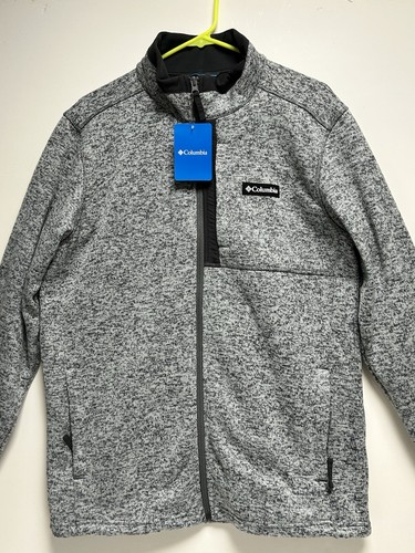 Columbia Sweater Weather Jacket, Full Zip, Men's L Gray  AO9710-023