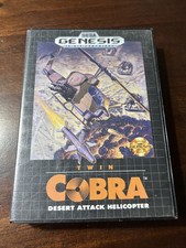 Vintage 1991 Twin Cobra Desert Attack Helicopter Sega Genesis No Manual TESTED