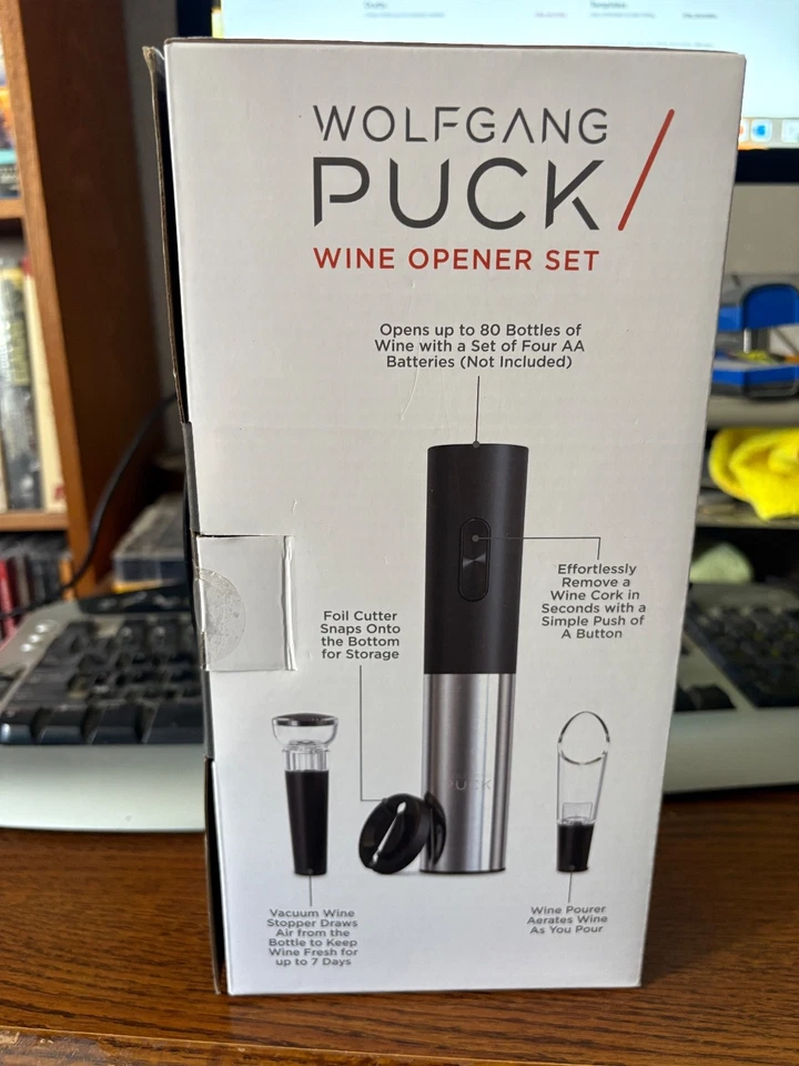 🍷 Conjunto de abridor de vinho Wolfgang Puck aerador despejador a vácuo 🍷 - Imagem 2 de 4