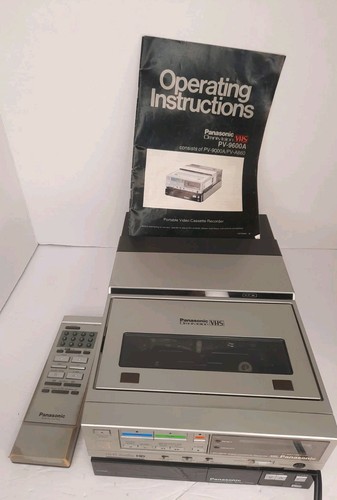 1985 Panasonic PV-9000 & PV-A860 Portable Video Cassette Recorder VHS PV-9600A