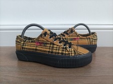 VANS KNOST x CURREN DELRIDGE YELLOW PLAID TRAINERS WOMENS UK 5.5 EU 38.5
