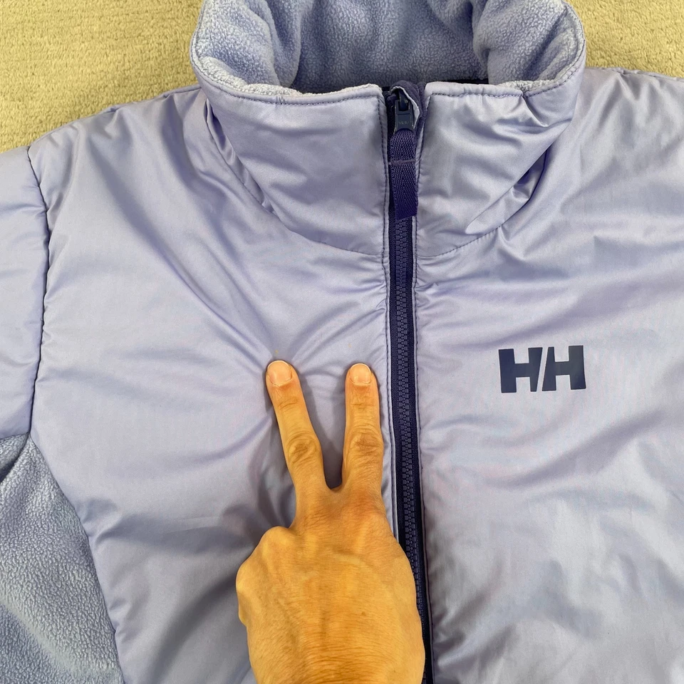 Chaqueta Helly Hansen Primaloft Cremallera Completa Mujer Pequeña Ligera Lavanda GorpCore Cálida Foto 3 de 4