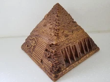 Egyptian Pyramid Figurine by Ahmed Zinhom Collection Intricate Details 7" x 7"