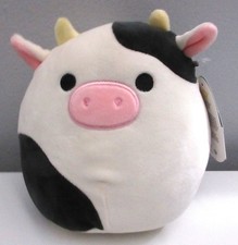 Squishmallows CONNOR The COW 8" Plush Cream Pink Black New 2022 Stuffed Animal