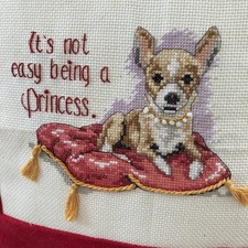 Hand Stitched Princess Dog Pillow EUC 14 x 14