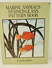 SP6 Stained Glass Pattern Book, Marine Animals, Carolyn Relei, PB 82 Patterns