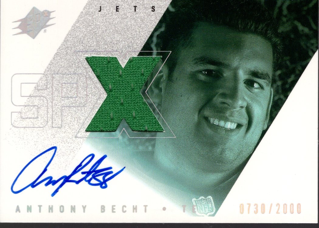 Anthony Becht Spx #133 Signed Jersey