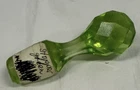 Vintage Wine Decanter Replacement Ground Stopper Green Sandwich Depression Glass