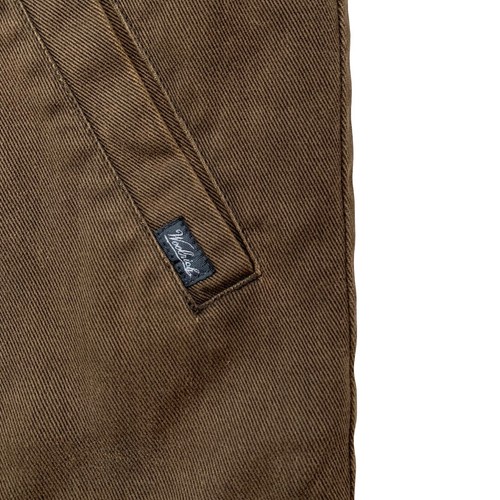 Mens L Woolrich Brown Canvas Cotton Full Zip Striped Blanket Lined Vest - Picture 6 of 12