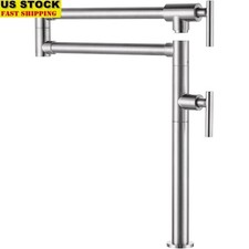 Premium Brass Pot Filler Faucet 360 Degree Swivel Arm Kitchen Tap Durable Design