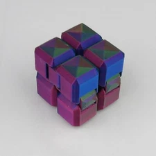 Multicolor 3D Printed Infinity Cube - Stress Relief and Fidget Toy