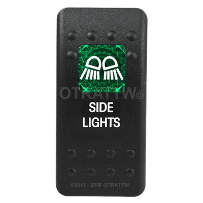 OTRATTW Carling Technologies Contura II Rocker Switch, SIDE LIGHTS, GREEN LENS