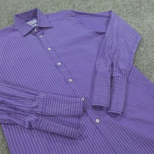 Charles Tyrwhitt Dress Shirt Mens 16 - 36 French Cuff Slim Fit Striped